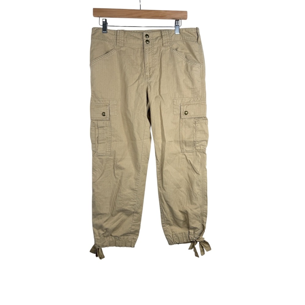 Lauren Ralph Lauren Cargo Capri Pants size 8 Petite Khaki‎
